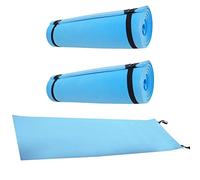 ADEPTNA Set of 2 Heavy Duty Lightweight Waterproof Roll Up Camping Hiking Mountaineering Picnic Exercises Sleeping EVA Foam Mat