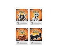 ADEPTNA Set of 4 Halloween Inflatables - Spider, Skeleton, Pumpkin, and Bat - Spooky Party Decorations - Durable PVC - Perfect for Indoor/Outdoor Halloween Decor