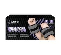 ADEPTNA Wrist & Ankle Weights 1KG Each (2 Pack) - Adjustable Arm & Leg Weights for Walking Running Jogging Gym Workout Strength Training Endurance Fitness Exercise Sports Home Equipment (GREY)