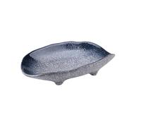 ADERFETBI Reusable Plates Ceramic BBQ Plate Restaurant Snack Plate Home Salad Plate Fruit Plate Suitable for Kitchen Office Party Dinner Plate(A)