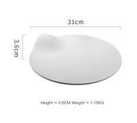 ADERFETBI Reusable Plates Creative Special-Shaped Ceramic Western Food Plate Steak Plate Flat Plate Dessert Plate Japanese Sushi Plate Dinner Plate(B)