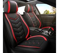 ADERN Car Seat Covers for Chevrolet Camaro 2000-2024, Premium Nappa Leather Car Seat Cover, Stylish Sport Seat Covers， Automobile Seat Cover Sets.(Standard 2 Seats/Black Red)