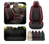 ADERN Car Seat Covers for Chevrolet Camaro 2000-2024, Premium Nappa Leather Car Seat Cover, Stylish Sport Seat Covers， Automobile Seat Cover Sets.(Standard 5 Seats/Black Red)