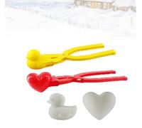 Aderpmin Snow Duck Maker, Snowball Maker Tool with Handle, Duck Snowball Maker,Rice DuckMold,Cartoon DuckSnowball Maker Clip Snow Ball Toys, Snow Toys for Kids Adults Outdoor Activities (Mix 2pc)