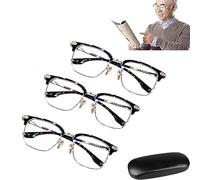 Aderpmin Yifare OptiReaders Pro, Hilipert Opti Readers Pro, Sherum Multi-Focal Reading Glasses, Progressive Multifocal Lenses, Ultra-light, Blue Light Blocking (3Pcs)