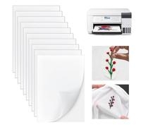 ADERTOS 10 Sheets Water Soluble Embroidery Stabilizer A4 Adhesive Dissolvable Embroidery Paper Wash Away Embroidery Stabilizer Backing for Machine Embroidery Hand Stitching, Light Weight 30gm, 30x21cm