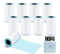 ADERTOS 12 PCS Premium Thermal Paper Roll 57 x 30mm Self-Adhesive for Portable Mini Pocket Printer Machine