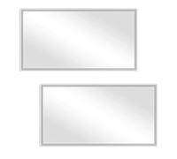 ADERTOS 2 PCS Auto Sun Visor HD Makeup Mirror, Self-Adhesive Car Vanity Mirrors Universal Car Interior Cosmetic Mirror Stainless Steel Cars Visor Mirrors for Truck SUV Rear View Seatback