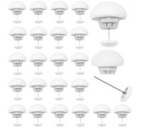 ADERTOS 24 PCS Mushroom Duvet Clips Non-Slip Duvet Fixing Holder Quilt Cover Pins Round Comforter Clips Quilt Holder Fixator with Box for Blanket Bed Sheet, Duvet Clips to Keep Duvet in Place (White)