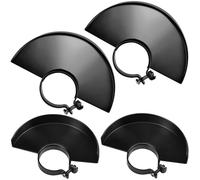 ADERTOS 4 PCS Black Cutting Machine Base Shield Metal Wheel Guard Protector Angle Grinder Cover Grinder Guard Replacement for 125 115 Angle Grinder Power Tool Accessories - 42mm Inner Diameter, 2 Size