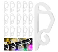 ADERTOS Gutter Hooks,150 PCS Christmas Lights Gutter Clips Xmas Gutter Hanging Hooks Plastic Light Gutter Hang Clips Heavy Duty Gutter Light Clips for Outdoor Christmas Xmas String Lights (White)