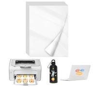 ADERTOS Waterproof Printable Vinyl Stickers Paper, 30 Sheets A4 Sticker Paper Labels Glossy Sticker Printer Paper Self-Adhesive Vinyl Inkjet Film Decal for Inkjet & Laser Printer- Glossy, 297 x 210 mm
