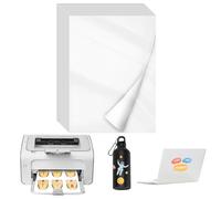 ADERTOS Waterproof Printable Vinyl Stickers Paper, 50 Sheets A4 Sticker Paper Labels Glossy Sticker Printer Paper Self-Adhesive Vinyl Inkjet Film Decal for Inkjet & Laser Printers - Glossy, 297x210 mm