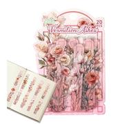 Adesivi Floreali Vintage Journaling | 20 Pezzi Decal Per Computer | Adesivi Per Busta Adesiva | Sticker Decorativi Peer Planner Diari Scrapbooking Artisti Insegnanti Bambini Designer Notebook Album Cr