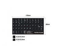 AdesiviTastiera.it - Stickers letters Italian keyboard black background white letters large keys 13.5mm x 13.5mm