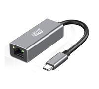 Adesso AUH-5000 USB-C to Ethernet Network Adapter - Gigabit Speed, Aluminum Alloy Case, LED Indicator, Plug & Play, Compatible with Windows, Mac OS, Chrome OS, Linux - TAA Compliant