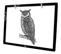 Adesso CyberPad P2 12" x 7" LED Artcraft Tracing Light Pad/Box Artists Drawing Sketching X-ray Viewing Black, CYBERPAD_P2