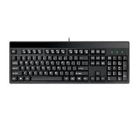 ADESSO EasyTouch 130 Full-Sized USB Wired Mechanical Keyboard with Brown Switches, Dedicated Copilot AI Hotkey, Gasket-Mounted for Quiet Typing, 2X Large Print Keycaps, and N-Key Rollover for Windows