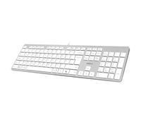 Adesso EasyTouch AKB-730UW-UK - UK Layout USB C Multi-OS Scissor Switch Keyboard with Copilot AI Hotkey, Type C Keyboard with Hub, Built-in USB-A/C Ports and 3.5mm Aux - Quiet, Slim Design