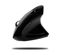 Adesso iMouse E10 - Vertical Ergonomic Optical 6-Button 2.4 GHz RF Wireless Mouse - Right Hand Orientation Black