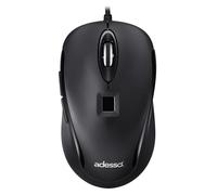 Adesso iMouse F1 Wired USB Mouse with Fingerprint Reader 1200 DPI AES 256 Encryption Biometric Security Windows Hello Compatible TAA Compliant Made in Taiwan