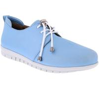 Adesso Ladies Leather Shoes Womens Soft Comfort Cushioned Colourful Trainers Flat Everyday Lace Up Pumps (Sea, UK Footwear Size System, Adult, Women, Numeric, Medium, 5)