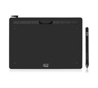 Adesso Large Graphics Drawing Tablet Pad 12 x 7 Inch 8192 Levels Battery-Free Pen, 8 Customizable Keys with Scroll Wheels, Compatible with PC/Mac/Android OS for Painting, Design & Online Teaching