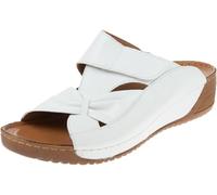 Adesso Lexi Soft Summer Open Toe Leather Mules (White, UK Footwear Size System, Adult, Women, Numeric, Medium, 7)