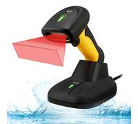 Adesso NuScan 5200TR - 2.4GHz RF Wireless Antimicrobial & Waterproof 2D Barcode Scanner Handheld bar code reader 1D/2D CMOS Codabar Code 11 Code 128 Code 25 (IR 2 of 5) Code 25 (non-IR 2 of 5) Code 39 Code 93... Data Matrix Micro QR