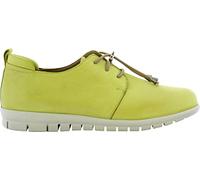 Adesso Product Image Ladies Leather Shoes Womens Soft Comfort Cushioned Colourful Trainers Flat Everyday Lace Up Pumps (Citrus UK 4, EU 37)