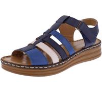 Adesso Ruth Casual Sandals Colourful Funky Comfort Sandal Real Leather Chunky Summer Shoes (Ocean, UK Footwear Size System, Adult, Women, Numeric, Medium, 4)