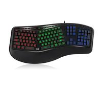 ADESSO Tru-Form 150 3-Color Illuminated USB Ergonomic Keyboard AKB-150EB