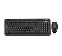 Adesso WKB-1320CB-UK Wired & Wireless RF Wireless + USB Membrane QWERTY Black Mouse included