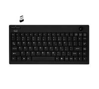 Adesso WKB-3100UB Wireless Mini Trackball Keyboard - Compact 87-Key Layout, Built-in 800 DPI Optical Trackball, 24GHz RF Wireless Technology, USB Interface, 30-Foot Range