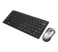 Adesso WKB-5100CB keyboard Mouse included Home/Office RF Wireless QWERTY US English Black, Silver