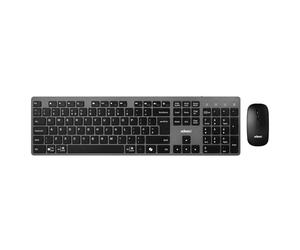 Adesso WKB-7300BB-UK - UK Layout USB C Wireless Scissor Switch Keyboard and Mouse Combo with Copilot AI Hotkey - Multi-OS Compatible for Mac, Quiet Switches, Type C 2.4GHz Dongle