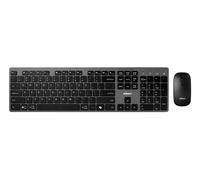 Adesso WKB-7300BB-UK - UK Layout USB C Wireless Scissor Switch Keyboard and Mouse Combo with Copilot AI Hotkey - Multi-OS Compatible for Mac, Quiet Switches, Type C 2.4GHz Dongle
