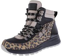 Adesso Womens Walking Boots Waterproof Soft Leather Colourful Lace Up Comfort Hiking Ankle Boots (Leopard, UK Footwear Size System, Adult, Women, Numeric, Medium, 5)