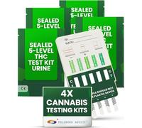 ADESTE 5 Level THC Test Kit | Cannabis Testing Kits Urine: Fast & Accurate in 5 Minutes | 5-Level Detection (10-300 ng/mL) | Easy to Use Canna rug Testing Kit, No Lab Needed | 4 Tests