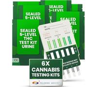 ADESTE 5 Level THC Test Kit | Cannabis Testing Kits Urine: Fast & Accurate in 5 Minutes | 5-Level Detection (10-300 ng/mL) | Easy to Use Canna rug Testing Kit, No Lab Needed | 6 Tests