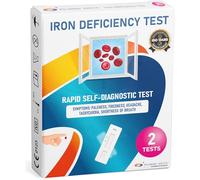 ADESTE Iron Deficiency Test at Home | Iron Testing Kit Detects Low Ferritin Levels | Rapid Result in 5 Minutes | Easy to Use at Home | Overall Accuracy 95.1% | 2 Pack