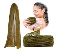 Adeton African Net Sponge, Authentic, Black Owned, Exfoliating Body Scrubber, Long Net Sponge, Body Exfoliator, Sapo, Shower Bath Accessories, Back Foot Scalp Scrub, Flat Dead Skin Remover (Dijon)
