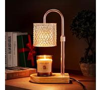 Adewalk Candle Warmer Lamp with Timer & Dimmer -Rose Gold Pole Adjustable, 50W Bulb*2, Flameless Candle Heater Lamp for Jar Candles, Mothers Day Gifts for Mum & Home Decor, Warming Gifts for Women