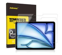 Adeway 2 Pack Screen Protector for iPad Air 11 Inch (2025 M3 & 2024 M2), Tempered Glass Film, Compatible with Apple Pencil & Face ID, Anti-Scratch, Clear Display, Easy Installation Kit