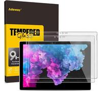Adeway [2 Pack] Tempered Glass Screen Protector For Surface Pro 6 /Pro 5 /Pro 4,High Responsivity, Scratch Resistant, 12.3 Inch (1724/1726/1807 Model).