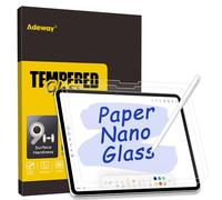 Adeway iPad Air 11 Inch Screen Protector (2025 M3 & 2024 M2)- Matte Tempered Glass for Writing & Drawing, Paper Texture Feel, Anti-Glare, Easy Install, 2 Pack