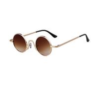 ADEWU Round Sunglasses Retro Circle Men Women Vintage Street Style Steampunk Metal Rim