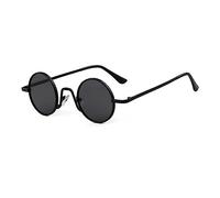 ADEWU Round Sunglasses Retro Circle Men Women Vintage Street Style Steampunk Metal Rim