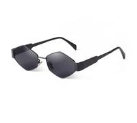 ADEWU Women's Sunglasses Gold Vintage Slim Glasses Hexagonal Metal Frame Retro UV400