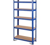 Adexa P9030 Powder Coated Steel Industrial Shelving Unit, Medium Duty, 900 mm x 300 mm x 1800 mm, 5 Shelves, 175 kg/Shelf